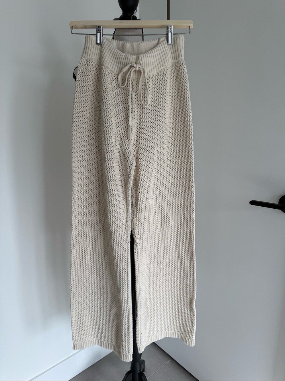 TNA Cream Knit Drawstring Joggers